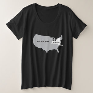 New York nicht New York Design für stolze New York Große Größe T-Shirt