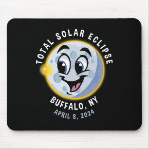 New York Niedlich Solar Eclipse 8. April 2024 Mond Mousepad
