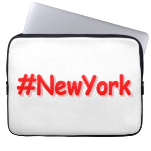 "#New York " Niedliches Design. Jetzt kaufen Laptopschutzhülle