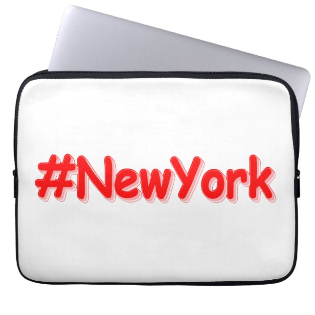 "#New York " Niedliches Design. Jetzt kaufen Laptopschutzhülle (Vorderseite)
