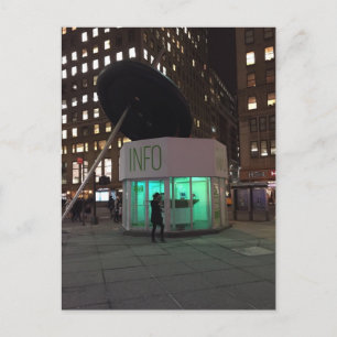 New York Night NYC Garden District Light Postcard Postkarte