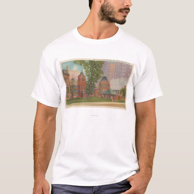 New York, NY - die kleine Kirche T-Shirt (Vorderseite)