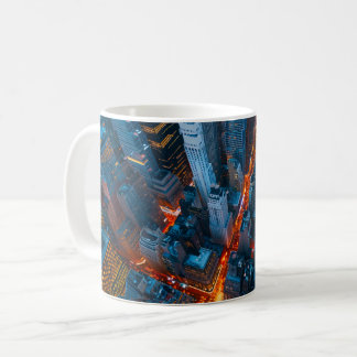 New York, NY - Hütte einer Stadt - Design 2 Kaffeetasse