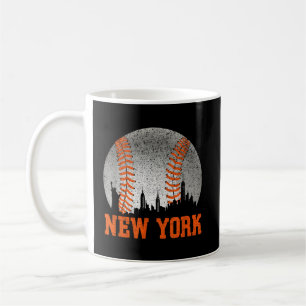 New York Ny Skyline Baseball trifft auf Gameday Kaffeetasse