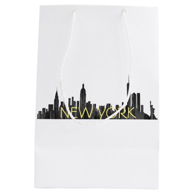 NEW YORK, NY SKYLINE-MALERPINSEL - MITTLERE GESCHENKTÜTE (Rückseite)