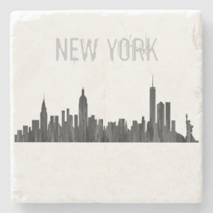 NEW YORK, NY SKYLINE-MALERPINSEL - STEINUNTERSETZER