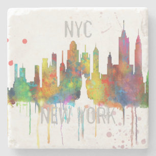 NEW YORK, NY SKYLINE - Stein trinkt Untersetzer