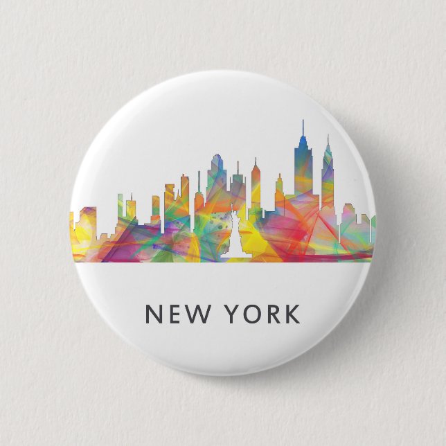 NEW YORK, NY SKYLINE WB1 - BUTTON (Vorderseite)