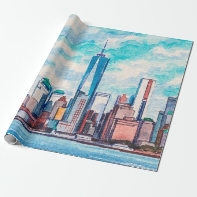 New York, NY, USA. Aussicht auf die Wolkenkratzer  Geschenkpapier (Ungerollt)