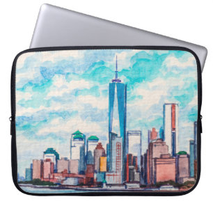 New York, NY, USA. Aussicht auf die Wolkenkratzer  Laptopschutzhülle