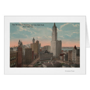 New York, NY - Woolworth Gebäude und Rathaus