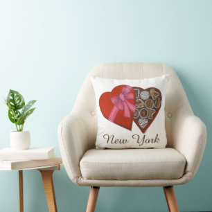 New York NYC Heart Liebe Valentine Chocolate Box Kissen