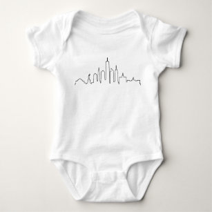NEW YORK NYC Manhatten USA City Skyline Silhouette Baby Strampler