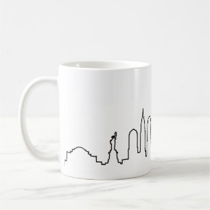 NEW YORK NYC Manhatten USA City Skyline Silhouette Kaffeetasse