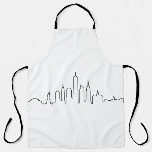 NEW YORK NYC Manhatten USA City Skyline Silhouette Schürze