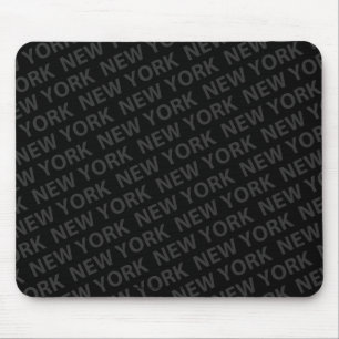 New York Pattern Dark Gray Mousepad