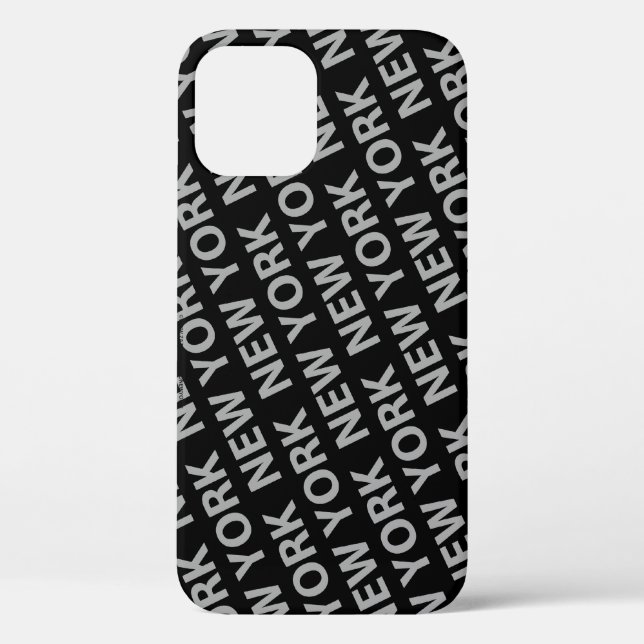 New York Pattern Gray Case-Mate iPhone Case (Rückseite)