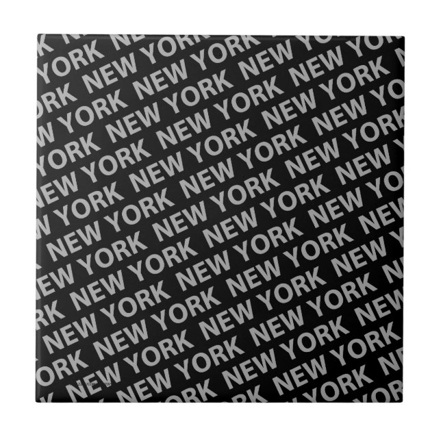 New York Pattern Gray Fliese (Vorderseite)