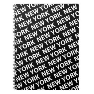 New York Pattern White Notizblock