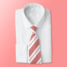 New York Pink und White Striped Neck Tie