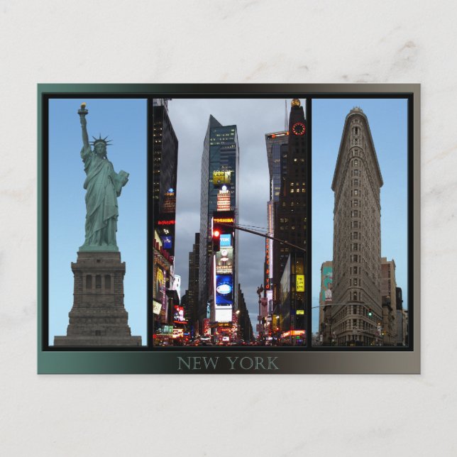 New York Postcard New York Sehenswürdigkeit Souven Postkarte (Vorderseite)