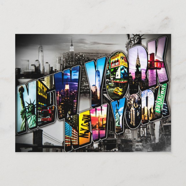 New York Postcard Vintag Postkarte (Vorderseite)