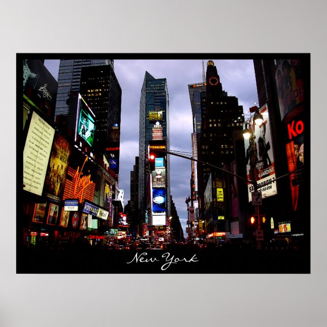 New York Poster Cityscape Times Square Night Print (Vorne)