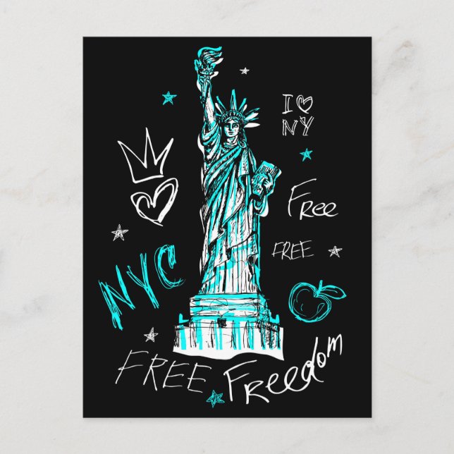 New York Postkarte (Vorderseite)