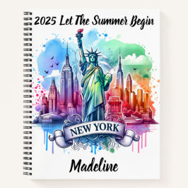 New York präsentiert berühmte Sehenswürdigkeiten Notizbuch