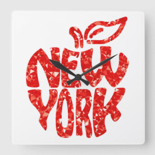 NEW YORK QUADRATISCHE WANDUHR