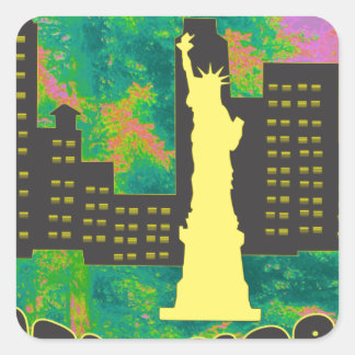 New York Quadratischer Aufkleber