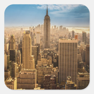 New York Quadratischer Aufkleber