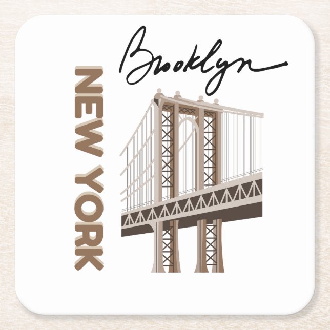 NEW YORK RECHTECKIGER PAPPUNTERSETZER (Vorderseite)