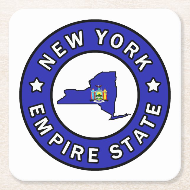 New York Rechteckiger Pappuntersetzer (Vorderseite)