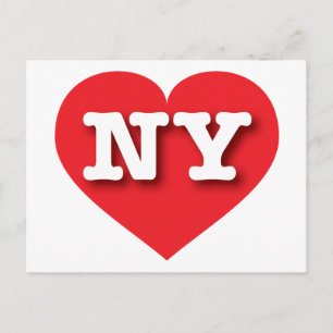 New York Red Heart - I Liebe NY Postkarte