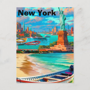 New York Reise-Postkarte, Manhattan-Skyline-Postka Postkarte