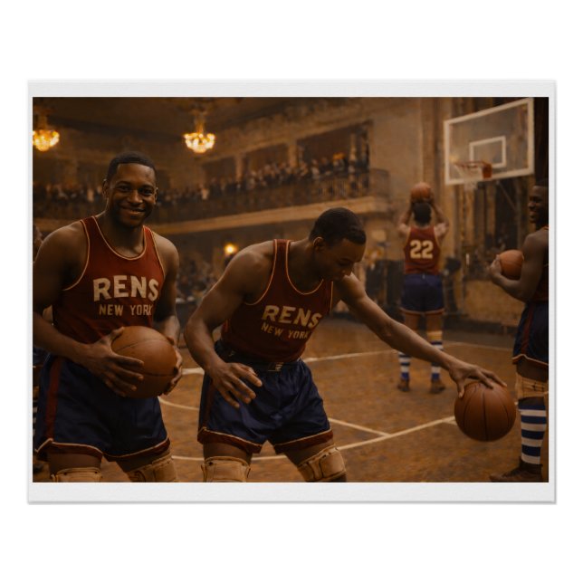 New York Rens Basketball Team Warmup Poster (Vorderseite)