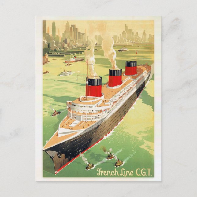 New York Restated USA Vintage Poster Postkarte (Vorderseite)