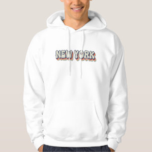 New York Retro 80er Chrom Stadt Hoodie