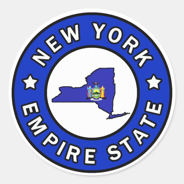 New York Runder Aufkleber (Vorderseite)