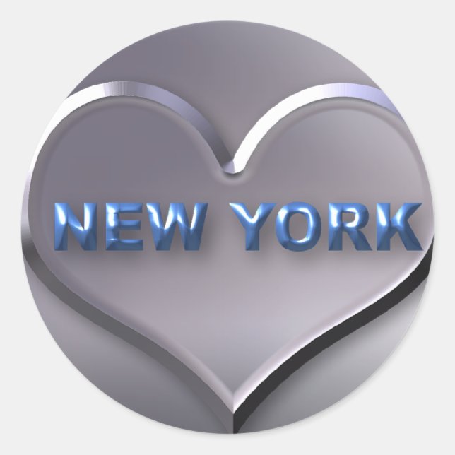 New York Runder Aufkleber (Vorderseite)