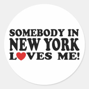 New York Runder Aufkleber