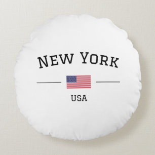 New York Rundes Kissen