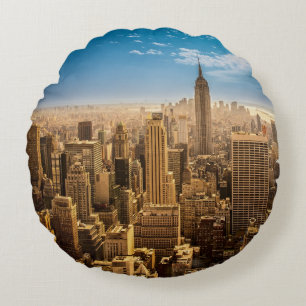 New York Rundes Kissen