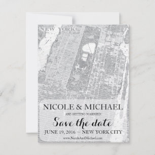 New York Save the Date - Carte ancienne