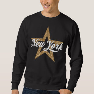 New York Script mit Stern (White Type) Sweatshirt