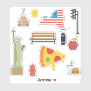 New York Set Pack Aufkleber