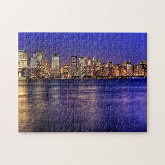 New York Skyline au Sunset Puzzle (Horizontal)