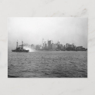 New York Skyline aus Harbour, 1920 Postkarte