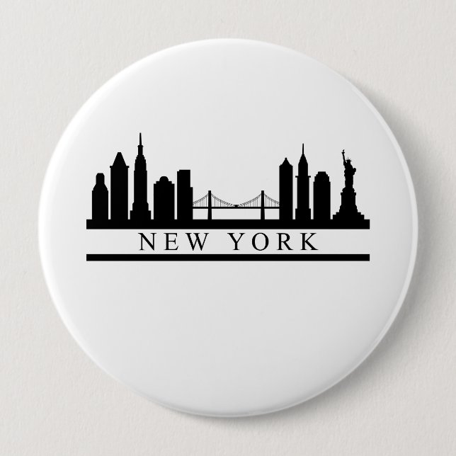 New York Skyline Button (Vorderseite)